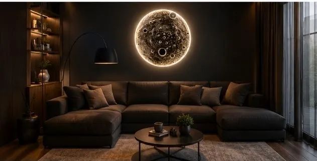 Quadro Decorativo Lua com LED 70 × 70 cm - Foto 3