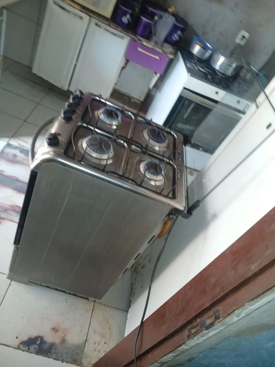 Fogão acendimento automático funcionando tudo entrego  - Foto 3