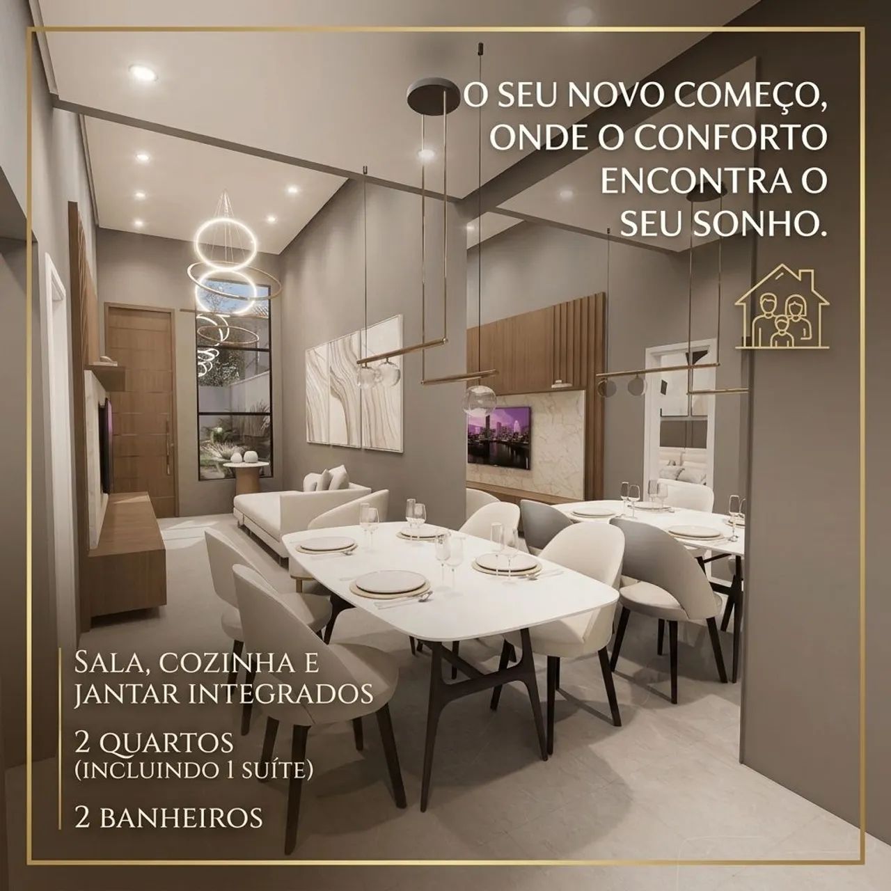 Casa Germinada 2 Quartos (1 Suíte) 59m² ? Pronta p/ Energia Solar e Carro Elétrico  - Foto 4
