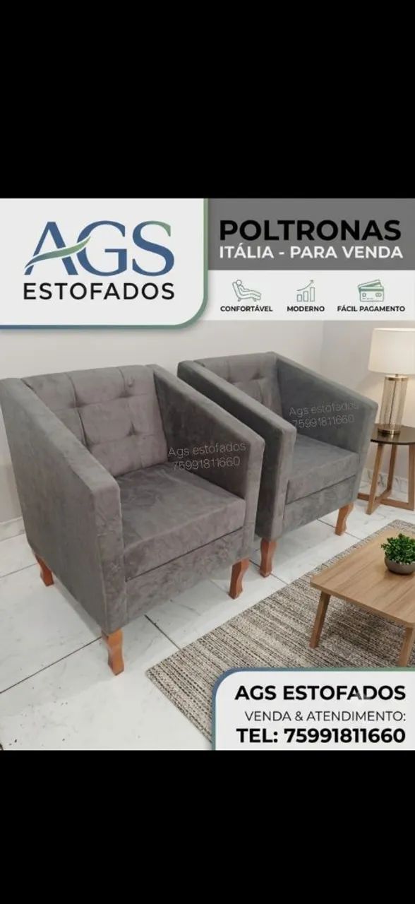 Poltronas Veneza. Ags estofados *60  - Foto 3