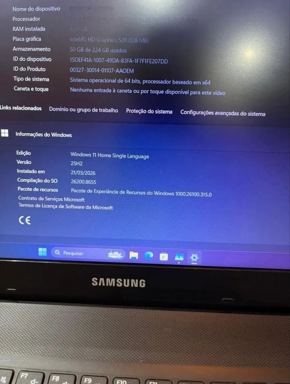 Notebook Samsung