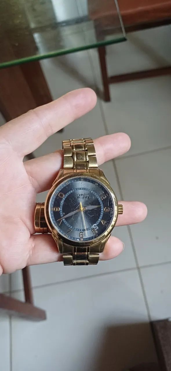 Relógio unisex dourado - Foto 5