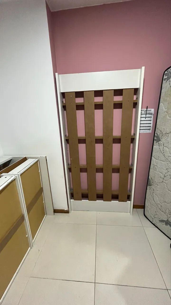 Cama Solteiro com 2 Gavetas + Colchão Ortobom Molas Ensacadas - Foto 4