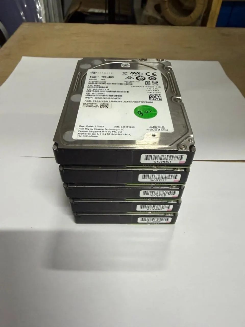 KIT com 5 HDS SAS Seagate - 300GB - Usado - Testado e funcionando 100%