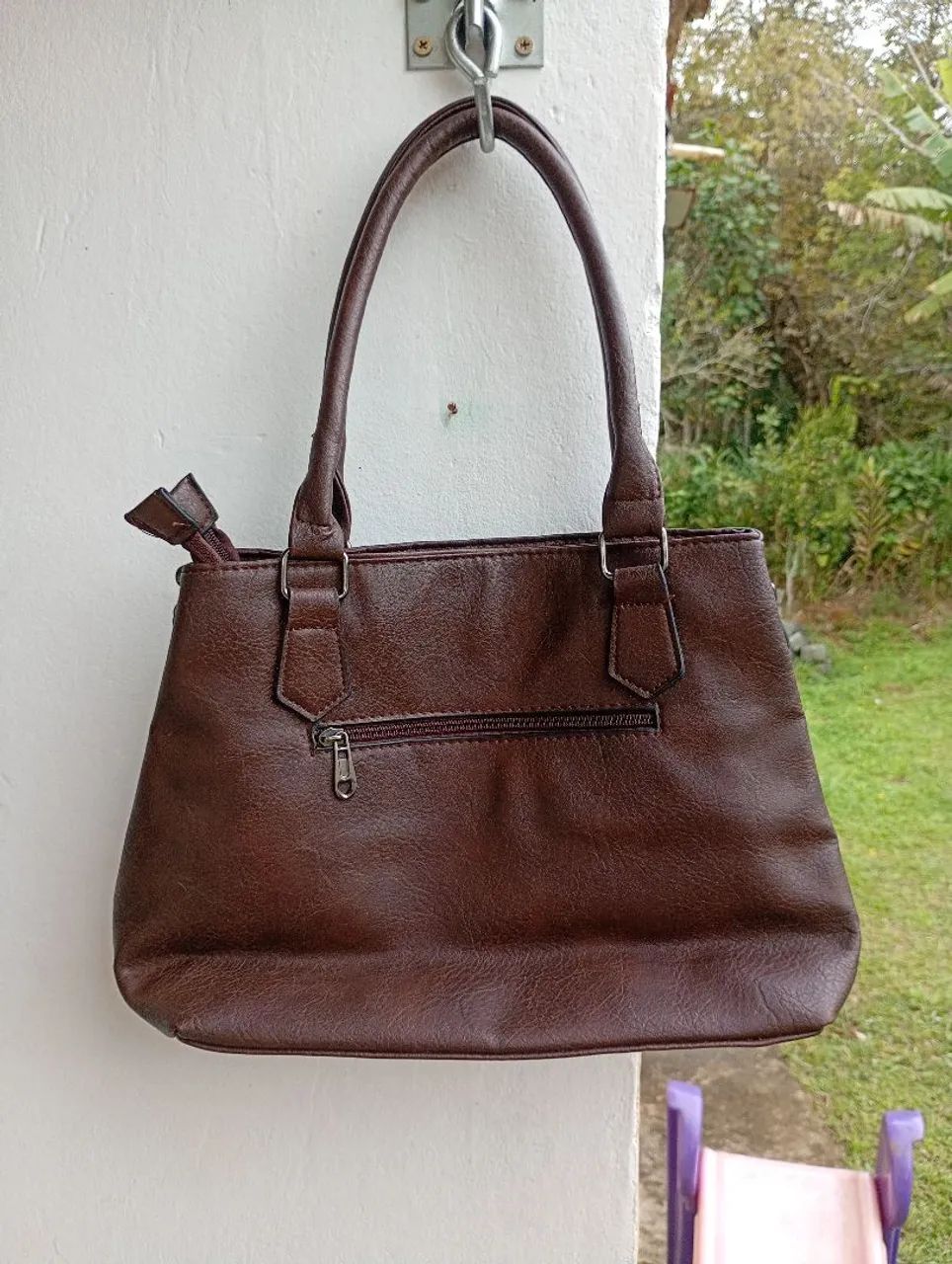 Bolsa de couro morrom - Foto 5