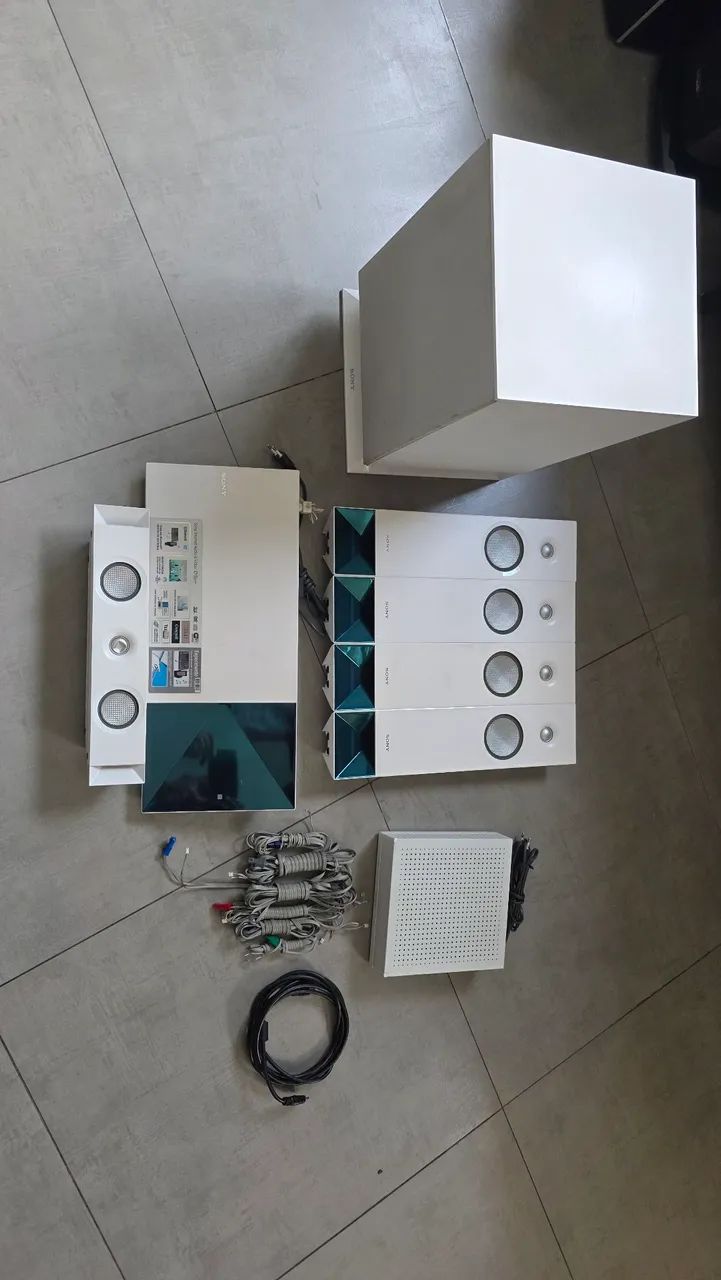 Home Theater Bluray Sony BDV N7100W 1000WRMS com kit Wireless para caixas traseiras  - Foto 4