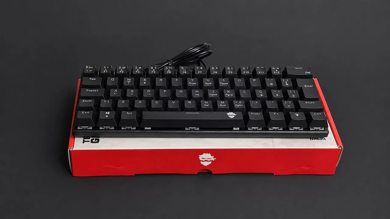 Teclado Mecânico Gamer Ninja Leap 60% Switch Blue