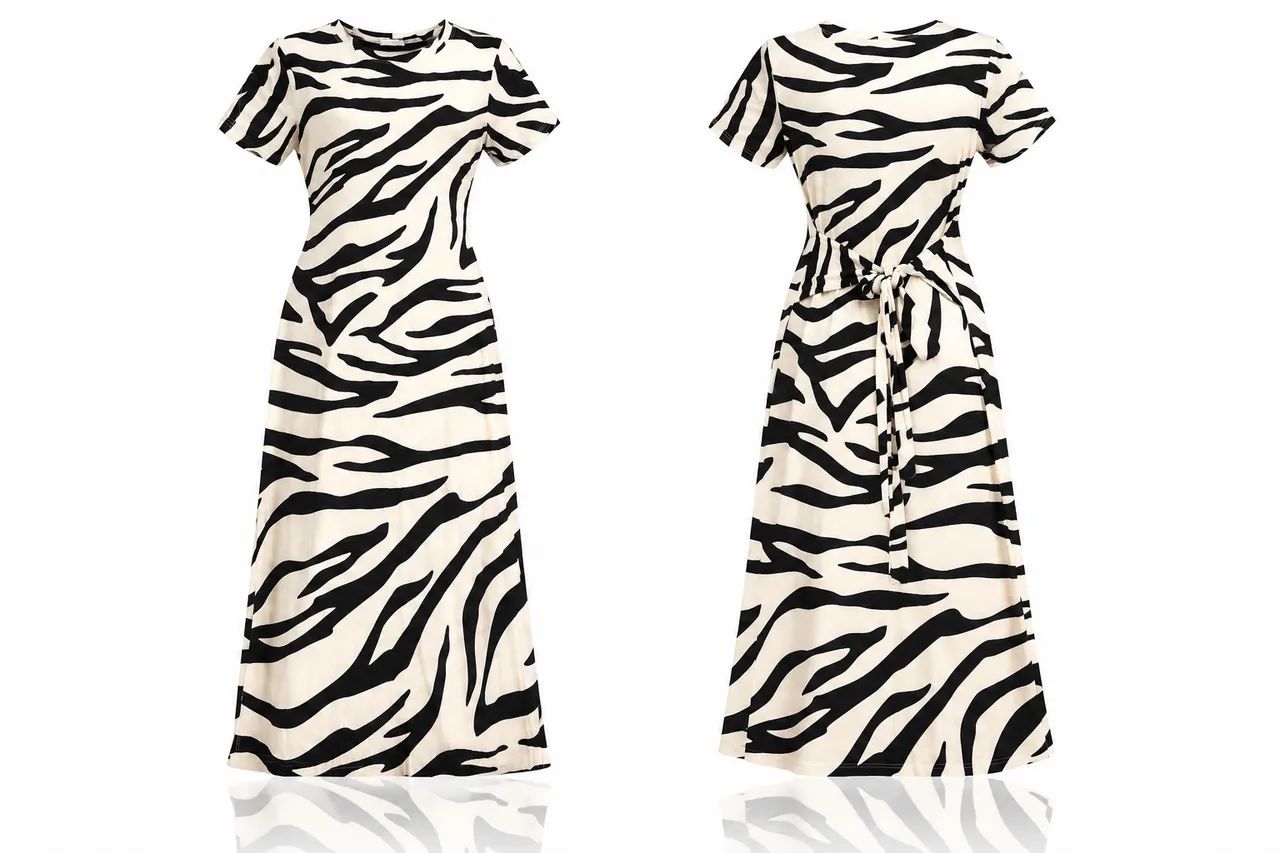Vestido logo estampado zebra 