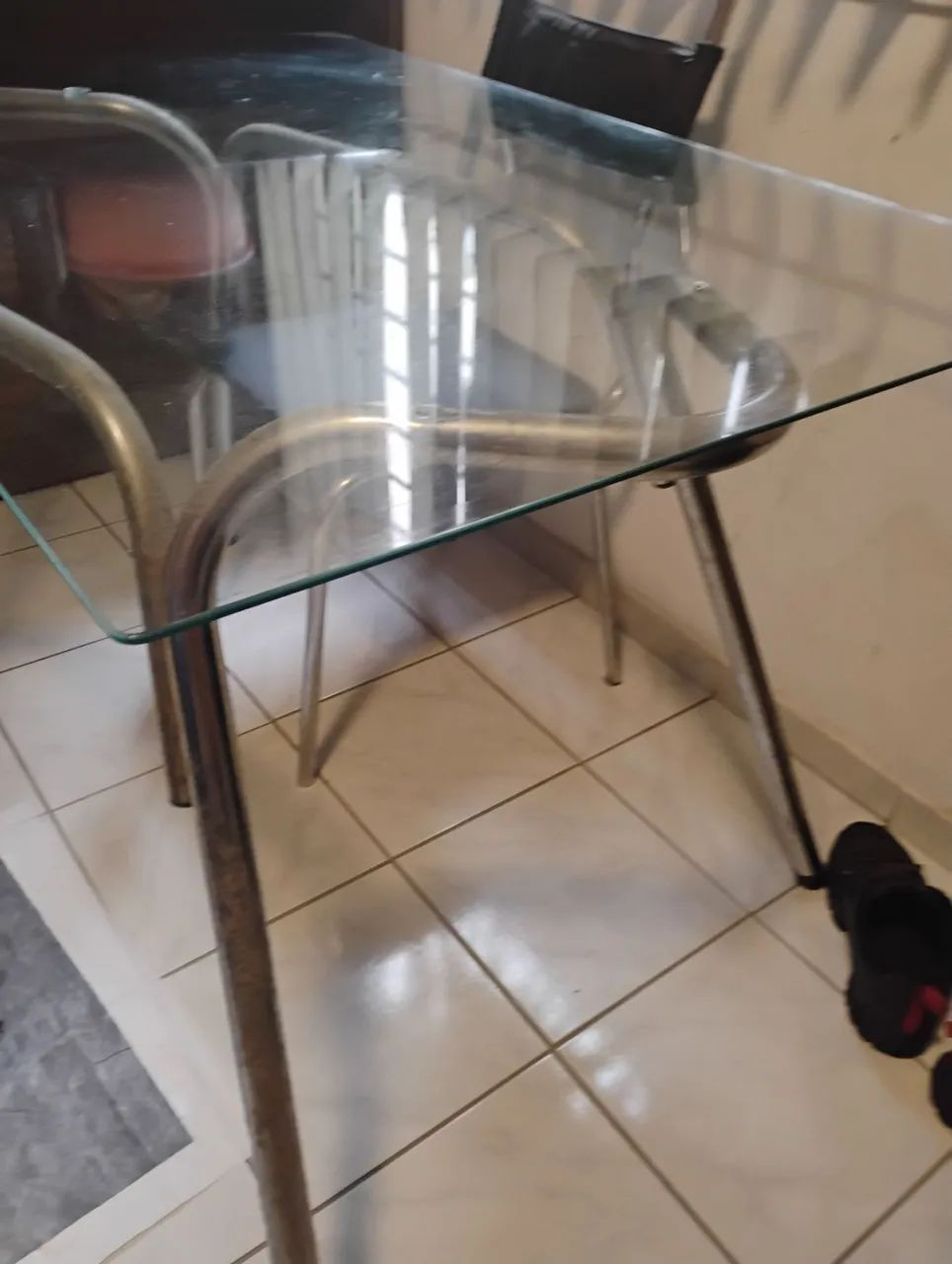 Mesa com tampo de vidro  - Foto 2