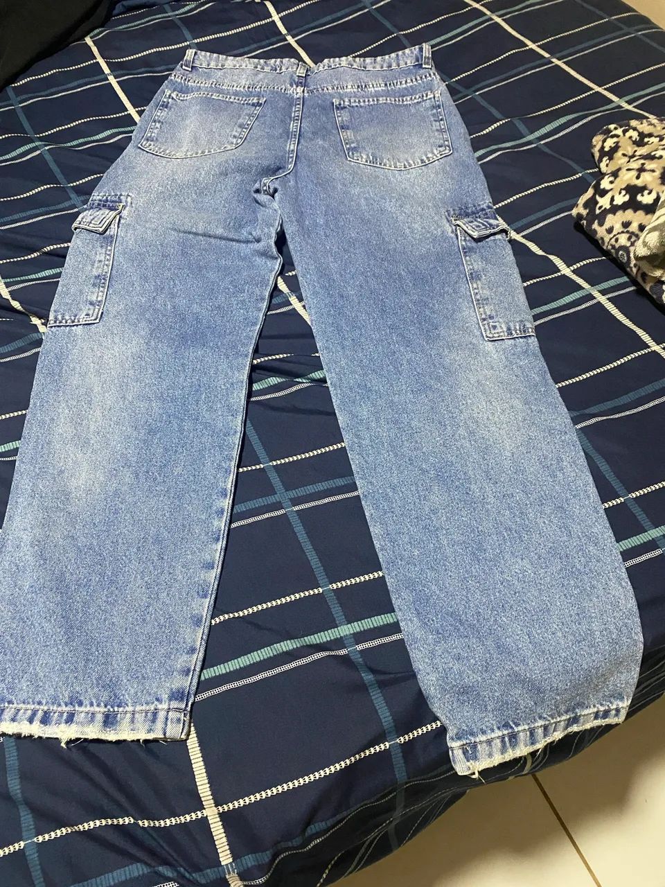 Calça baggy jeans azul  - Foto 5