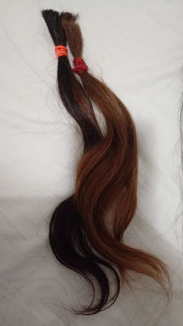 Cabelo humano para acabamento de franja 