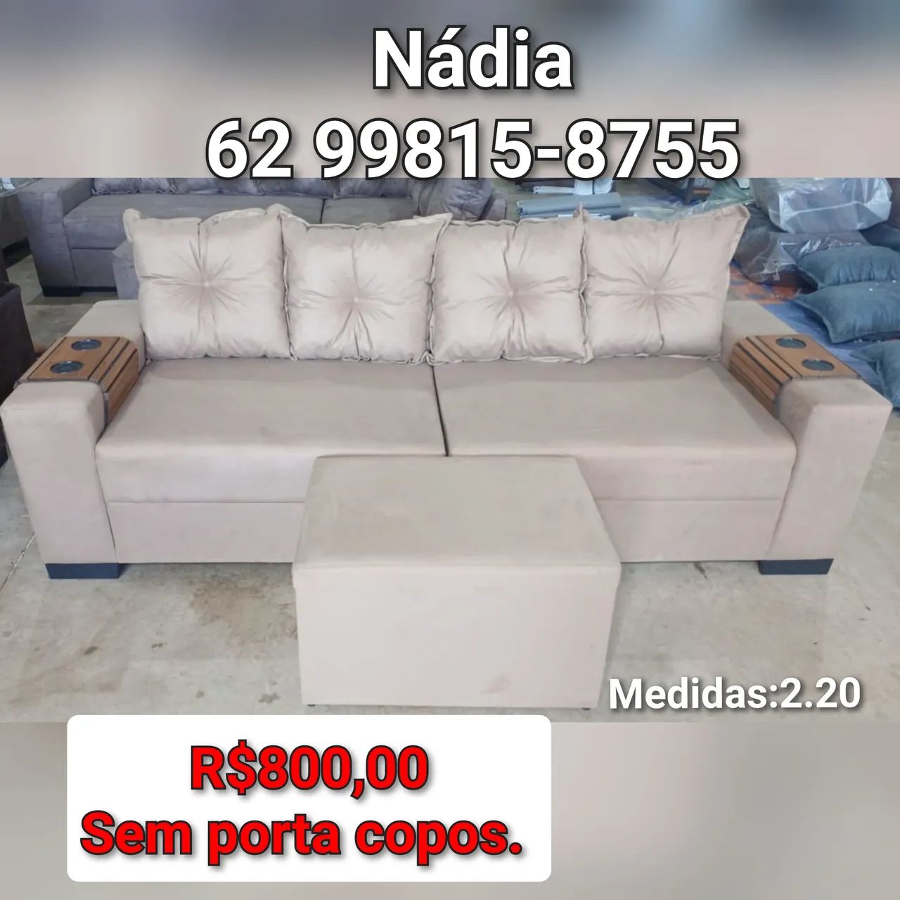 SOFÁ 4 LUGARES ENTREGA GRÁTIS ___123