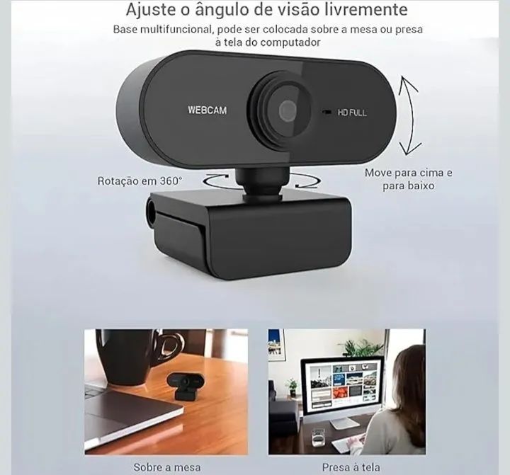 Webcam Full HD 1080P com Microfone - Foto 3