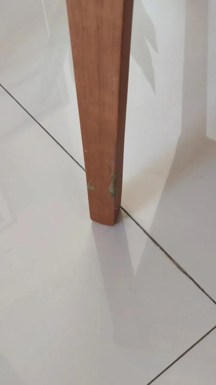 Mesa de Jantar Retangular Laqueada com tampo de vidro - 6 cadeiras - Foto 5