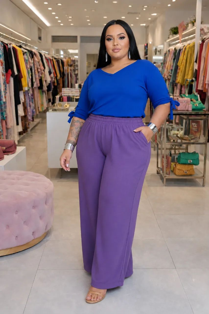 LOTE DE ROUPAS PLUS SIZE FEMININA - Foto 2