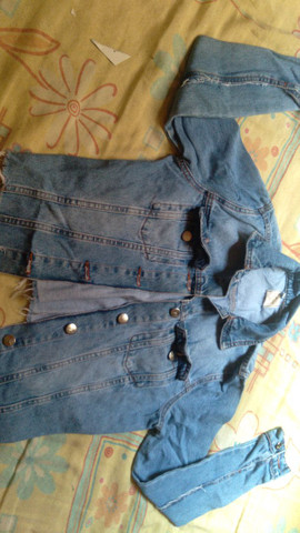 jaqueta jeans p