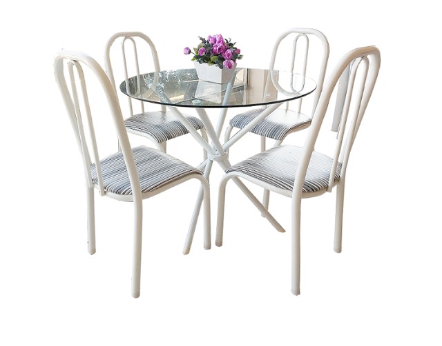 Novo conjunto de mesa vidro c/4 cadeiras Pratic = Entrega + montagem grátis! - Foto 2