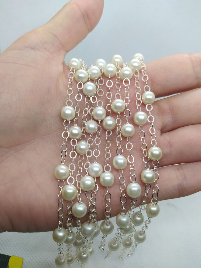 10 Pulseiras com pérola Banhada a Prata 925 - Foto 2