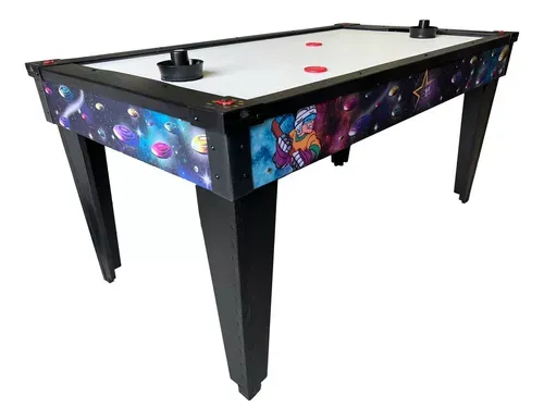 Mini Mesa Jogo de AIR HOCKEY à Pilhas Portátil com Marcador Discos