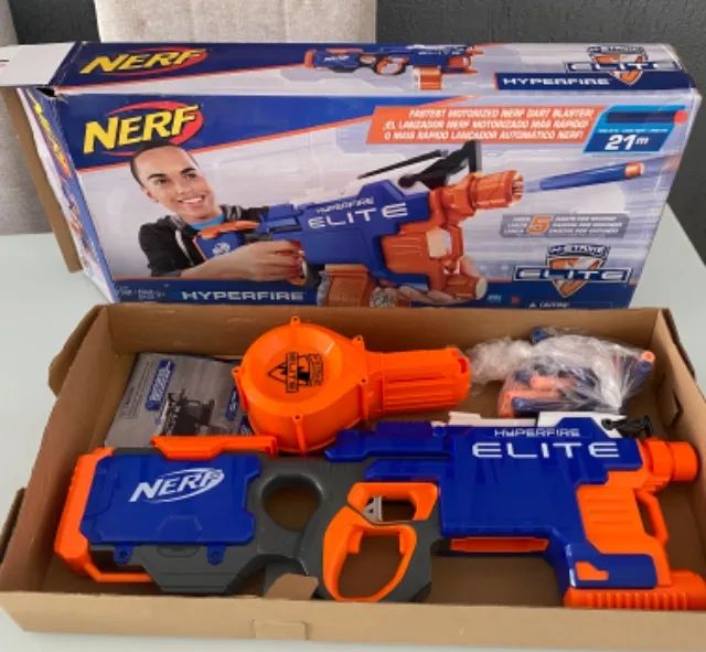 Nerf Elite Hyperfire ! Lançador De Dardos Hasbro Nerf N Strike Hyperfire B7661 - Brinquedo - Foto 5