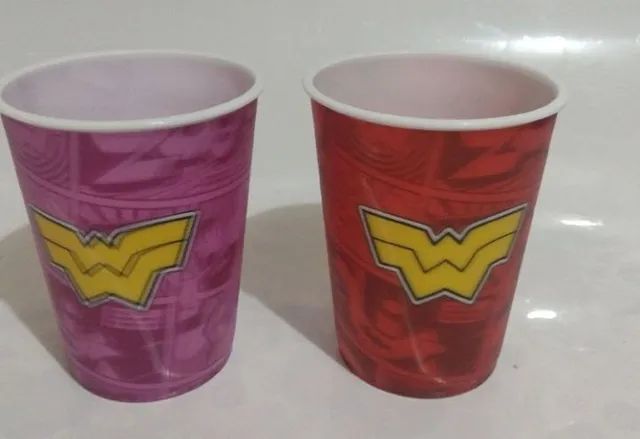 Kit copos 3D mulher maravilha  - Foto 2