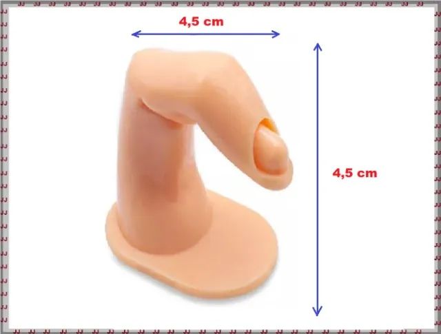 Dedo em plástico para treino de manicure - Foto 2