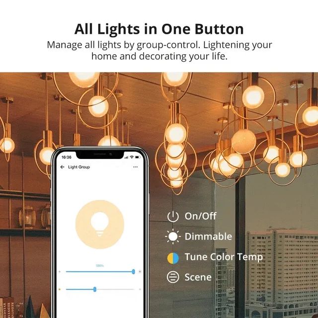 Lâmpada RGB Sonoff Wifi Inteligente, Compatível com Alexa  - Foto 2