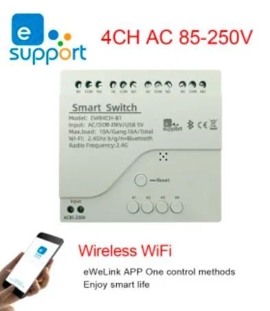Módulo Relé 4ch Pro Wifi E Rf 433mhz Ewelink 220v Casa Inteligente Arduino COD-AM479  - Foto 2