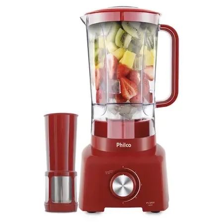 Liquidificador Philco PLQ800V 4 Velocidades 900w - 220v - Vermelho  - Foto 4