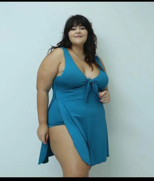Maiô plus size 2 em 1 
