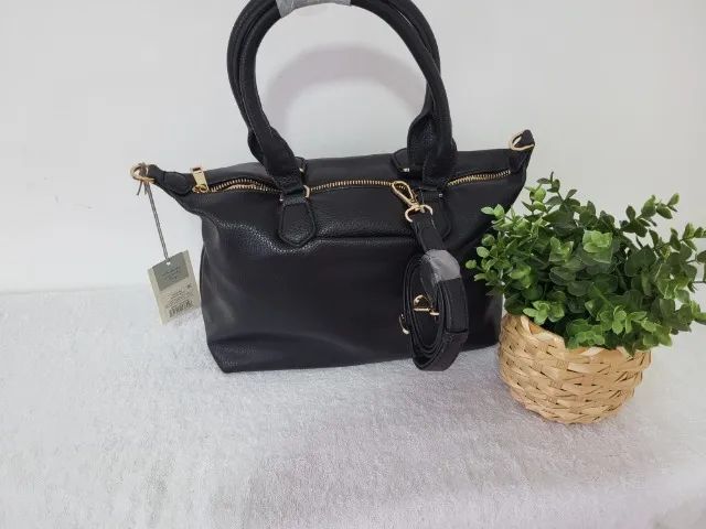 Bolsa Preta com Alça e Alça Transversal Removível - Foto 4