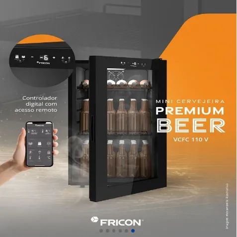 Cervejeira 105 Litros* Premium Beer Fricon  Preto 