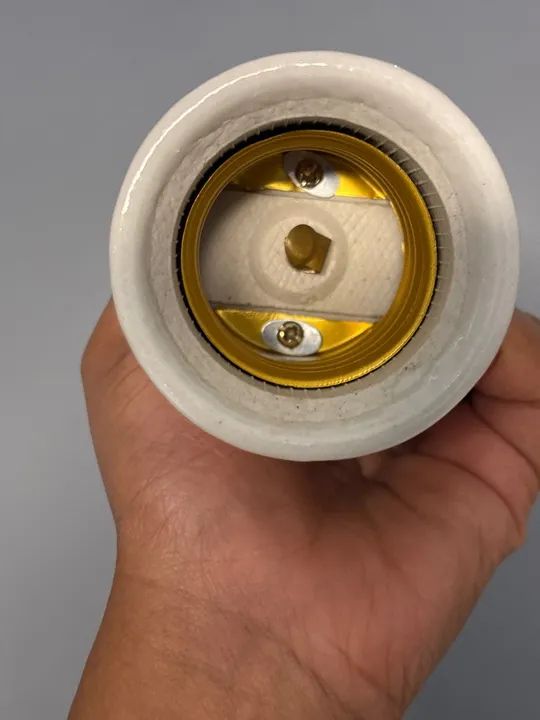 2 pç bocal de porcelana adaptador de E27 para E40 - Foto 3
