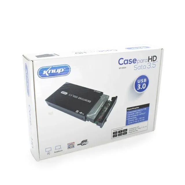 Case Para Hd Sata 3.5 Usb 3.0 Capacidade Ate 4tb Kp-hd004 Kn - Foto 3