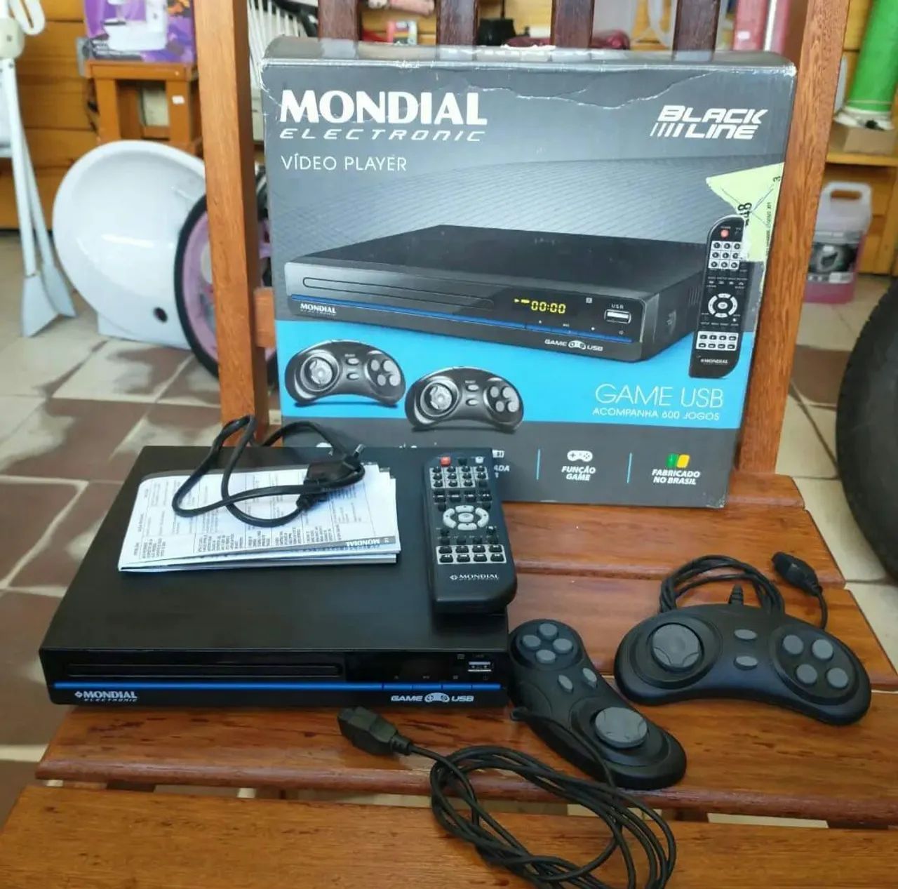 Dvd player gamer mondial D-21 usb blqck line + karaokê + 600 jogo retrôs - Foto 6
