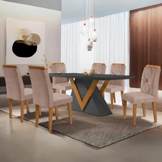 Mesa Tóquio com 6 cadeiras !! Tt3211m