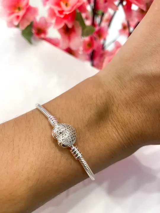 Pulseira para berloques, prata 925 - Frete grátis