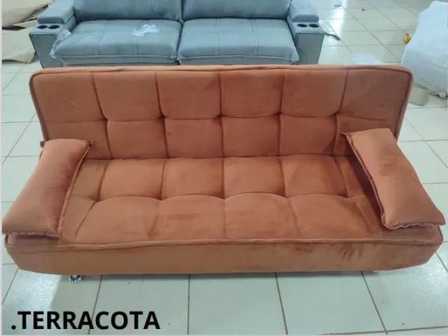 Sofá Cama 1,88m Espuma D-33 Super Lindo Fazemos Entrega