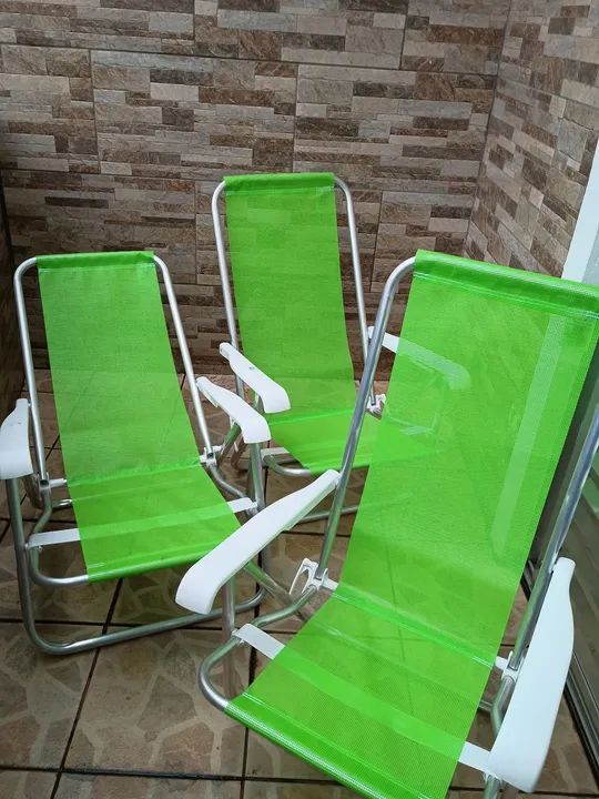 Cadeiras de praia dobráveis - 4 peças 100,00 a unidade - Foto 4