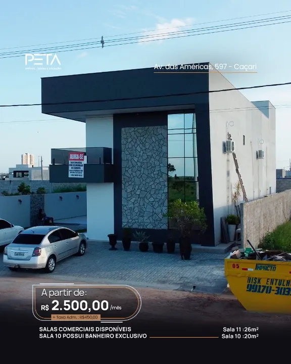 Aluga-se salas em edifício comercial localizado no bairro Caçari - Boa Vista/RR