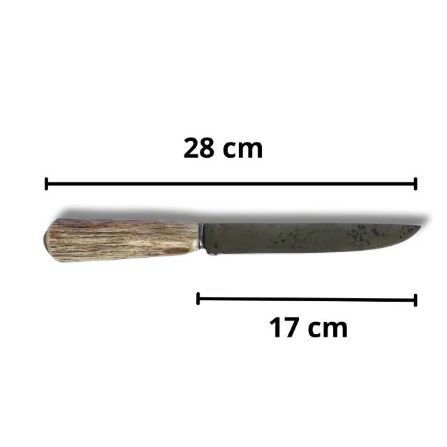 Faca Antiga Kissing Möllmann Aço Alemão Cabo Em Chifre Cervo - Foto 2