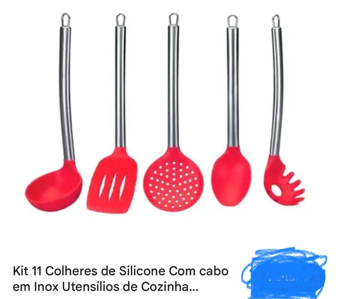 Utensílios para cozinha 5 colheres de silicone 