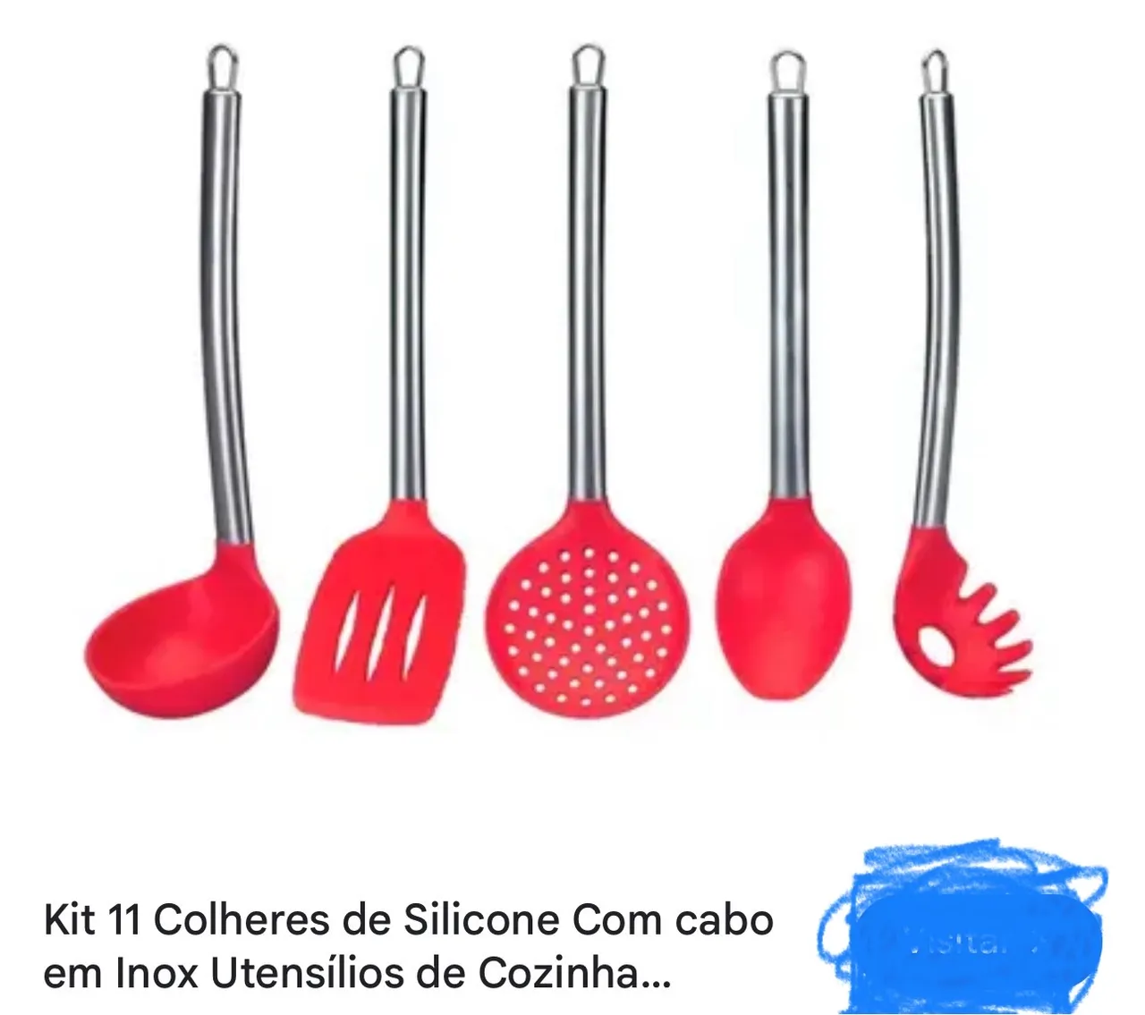 Utensílios para cozinha 5 colheres de silicone