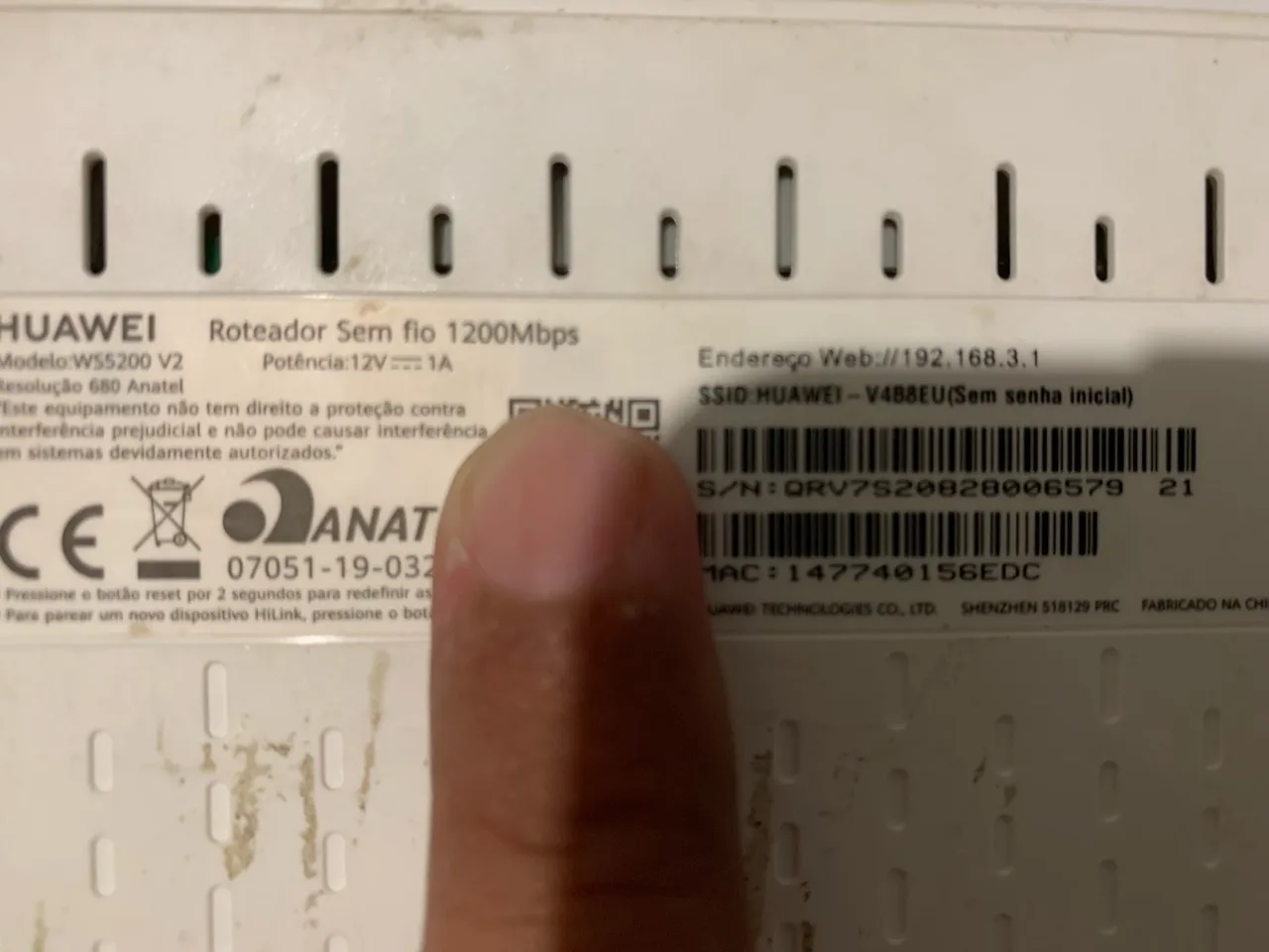 Roteador Wi-Fi Huawei WS5200 V2 1200Mbps