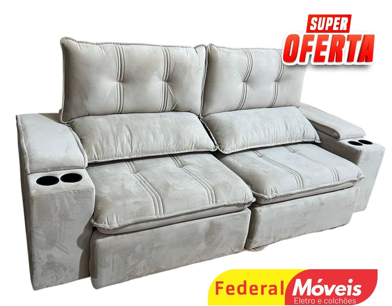 Sofá Retrátil Oferta Especial 2,24m - Entregamos