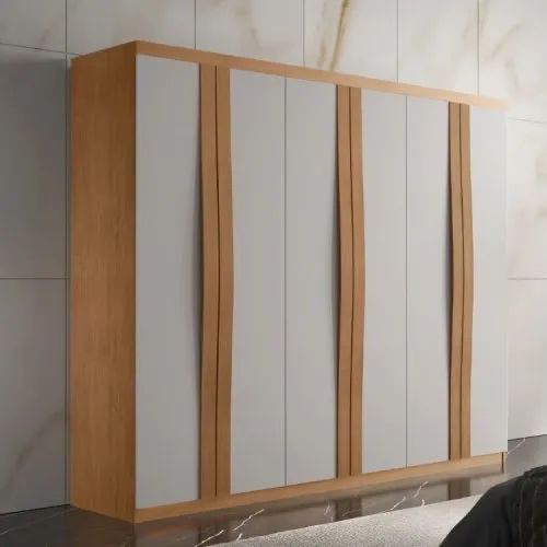 Guarda-Roupa Moderno Amadeirado 6 portas!! L3228m - Foto 2
