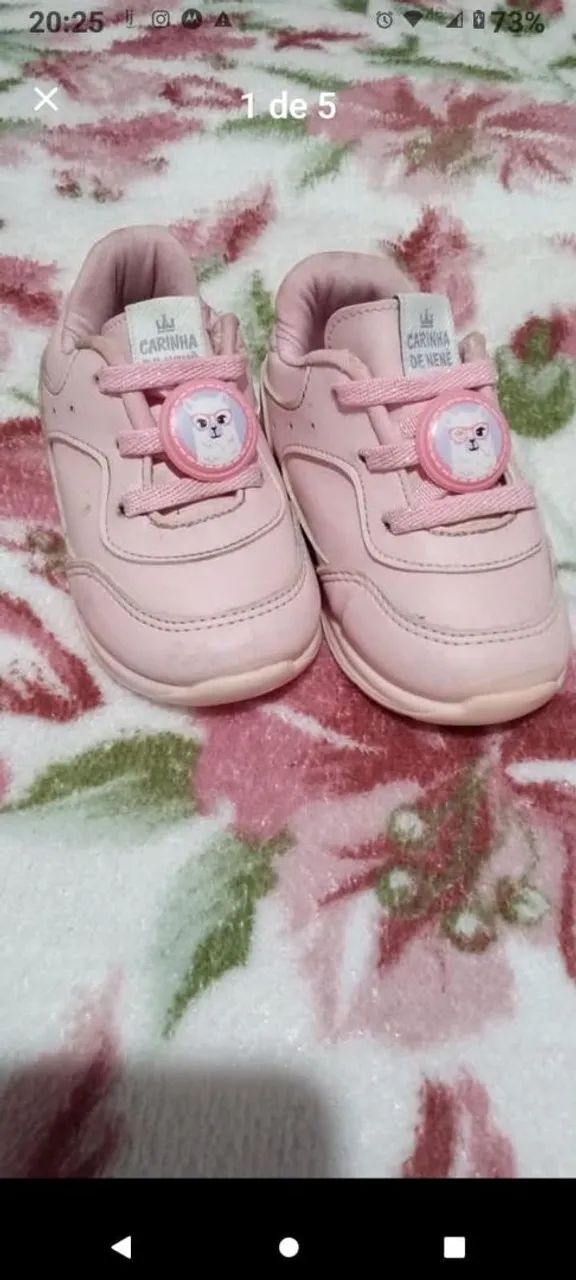 Tênis Rosa Carinhosa de Bebê - Foto 2