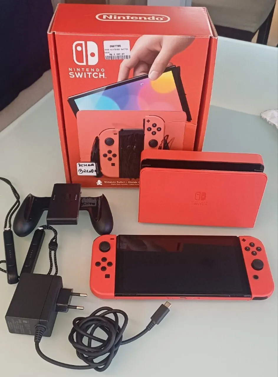 Nintendo Switch Oled Mario na Garantia Troco