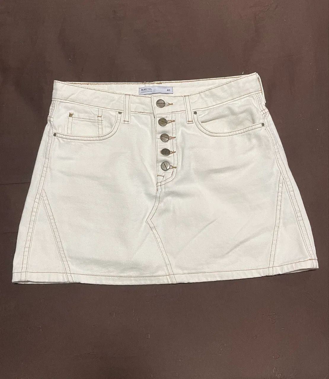 saia jeans clara com botões renner