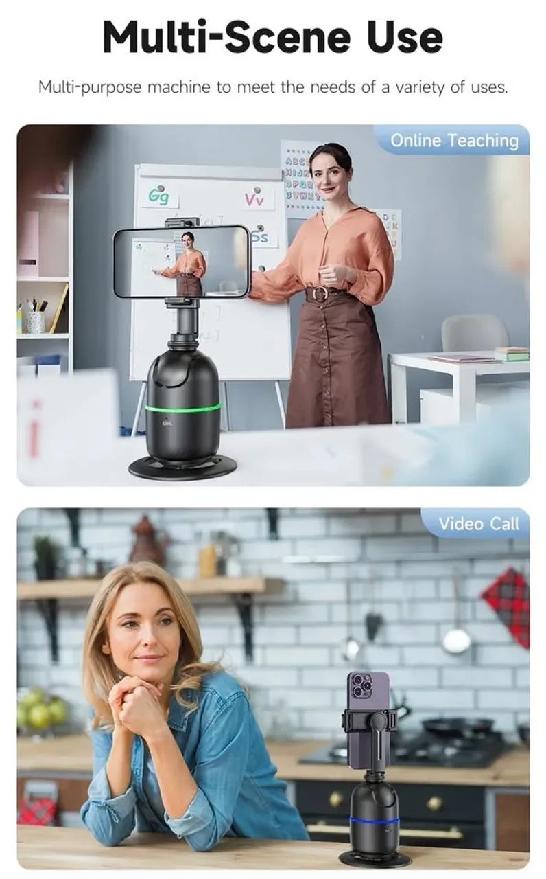 ? Suporte de Celular com Rastreamento Facial Automático 360° - Modelo P03 - Foto 4